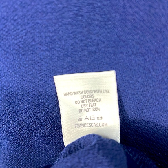 Navy tie front blouse in standard small - Picture 5 of 5